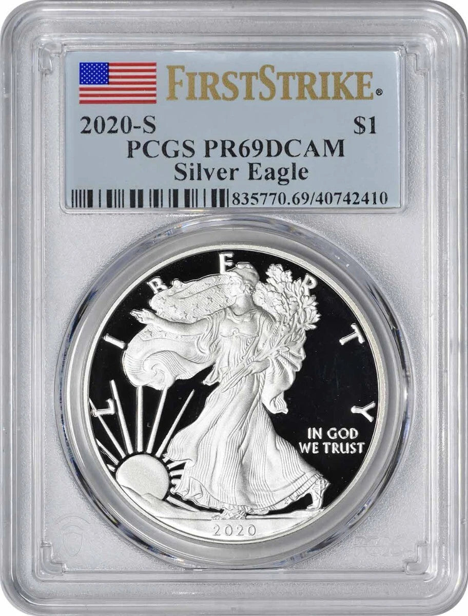 2020-S $1 American Silver Eagle PR69DCAM First Strike PCGS