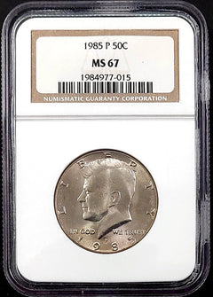 1985 P Kennedy Half Dollar certified MS 67 NGC!-4