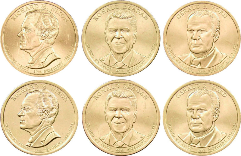 2016 P&D Presidential Dollar 6 Coin Set BU Uncirculated Mint State $1-2