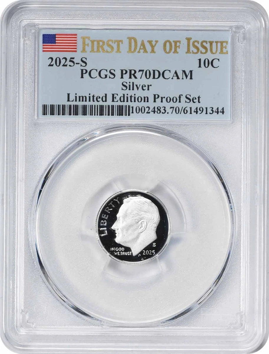 2025-S Roosevelt Silver Dime Limited Edition Proof Set PR70DCAM FDOI PCGS-1