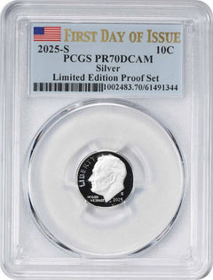 2025-S Roosevelt Silver Dime Limited Edition Proof Set PR70DCAM FDOI PCGS-1