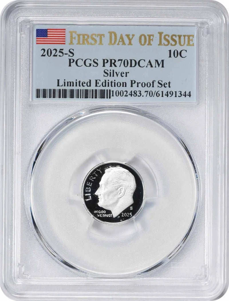2025-S Roosevelt Silver Dime Limited Edition Proof Set PR70DCAM FDOI PCGS-1