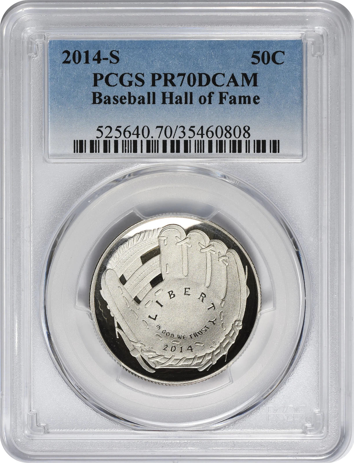 2014-S Hall of Fame Baseball Commemorative Half PR70DCAM PCGS Proof 70 Deep Cam
