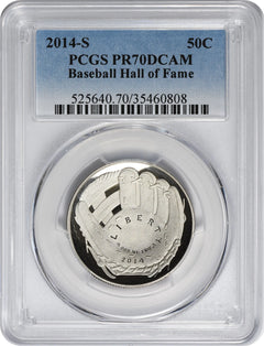 2014-S Hall of Fame Baseball Commemorative Half PR70DCAM PCGS Proof 70 Deep Cam-2