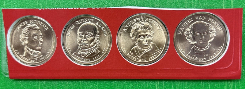 2008 D Presidential Dollar 4 Coin Set - Uncirculated Coins from Mint Set-2