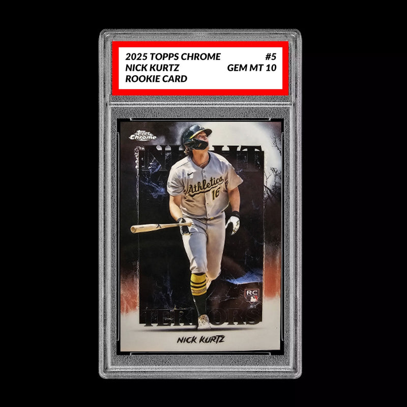 Graded 10 Nick Kurtz #NT-5 RC Rookie Card 2026 MLB Topps Chrome Night Terrors-1