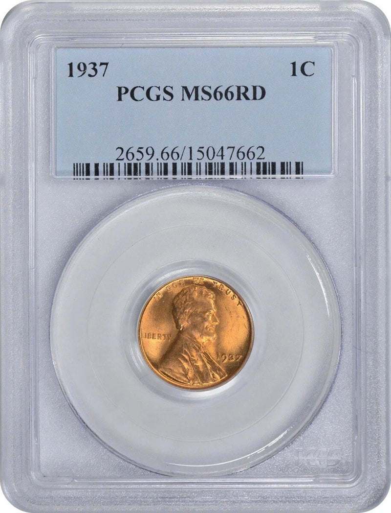 1937-P Lincoln Cent MS66RD PCGS-1