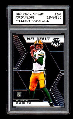 GRADED GEM MT 10 2020 Panini Mosaic Football ROOKIE #211 Jordan Love RC Packers-1