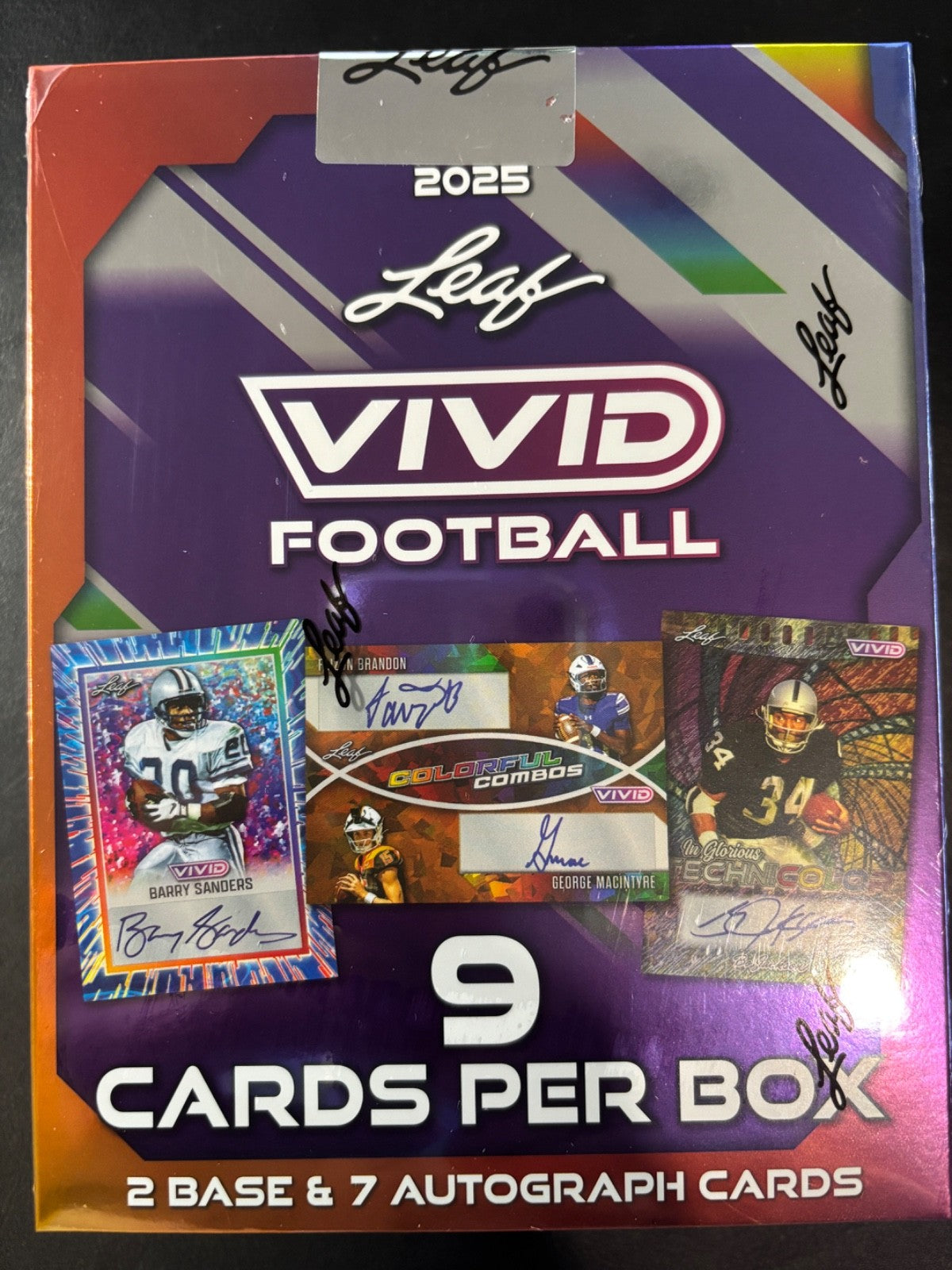 2025 Leaf Vivid Football Factory Sealed Hobby Box-1
