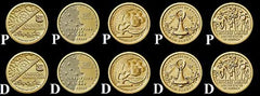 2018- 2019 P&D All 10 American Innovation BU Dollar Complete FULL SET mint-7