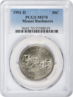 1991-D Mount Rushmore Commemorative Half Dollar MS70 PCGS-1