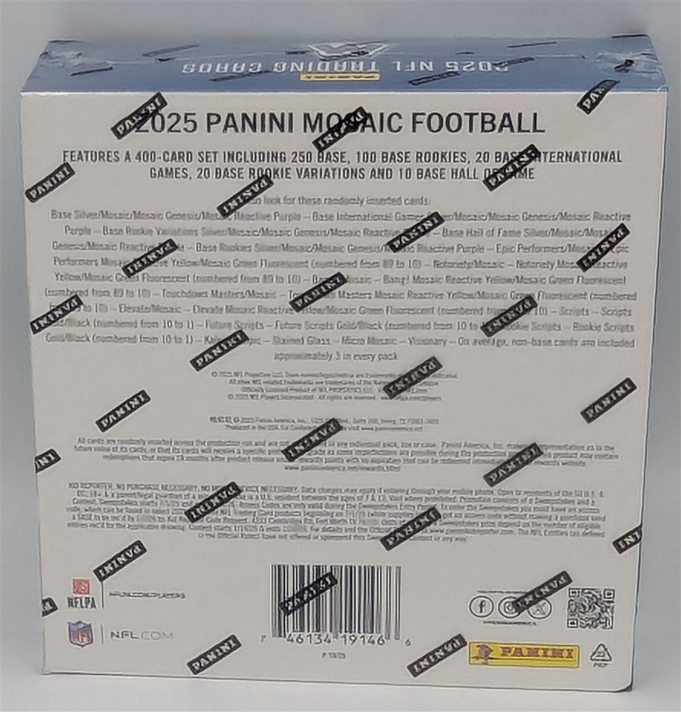 Factory Sealed Mega Box 2025 Panini Mosaic NFL Football Cards