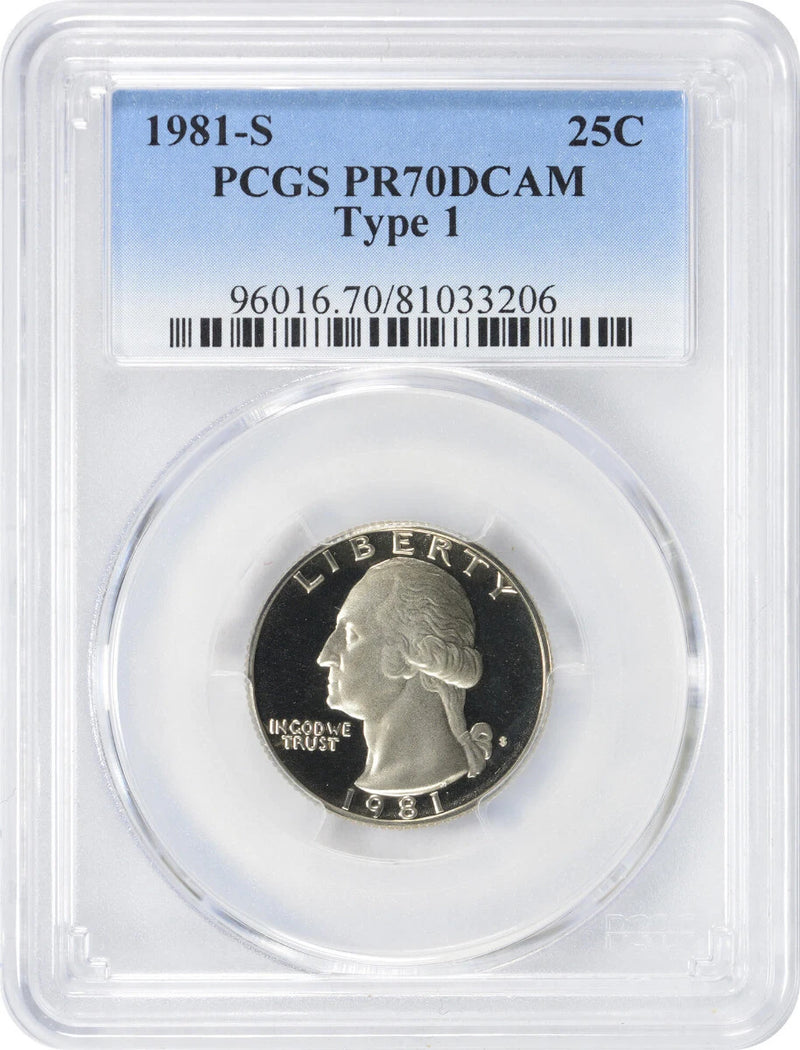 1981-S Washington Quarter Type 1 PR70DCAM PCGS-1