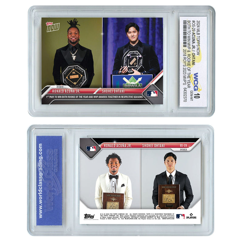 2024 Topps Now Ronald Acuna Jr / Shohei Ohtani Dual Card #OS-29 MVP ROY - GEM 10-1