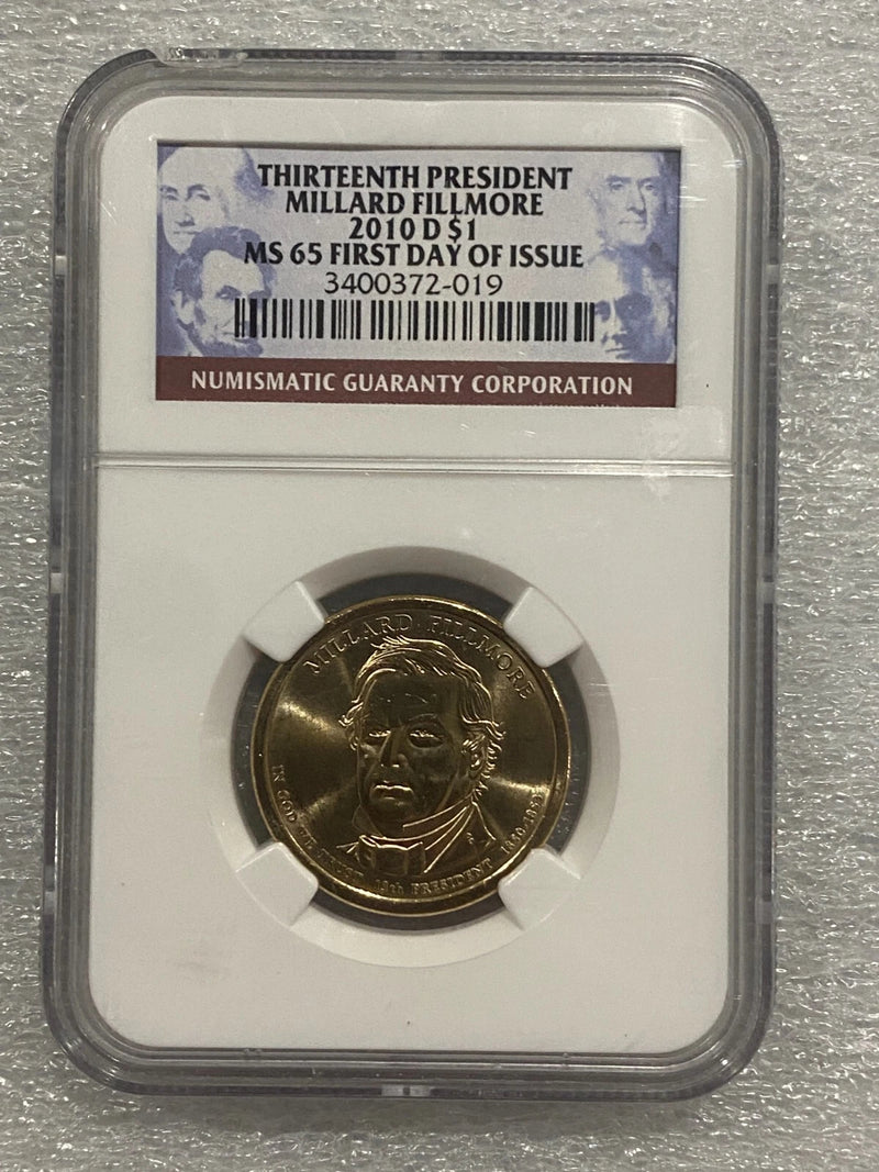 2010 D Millard Fillmore US Presidential Dollar Coin NGC MS 65 First Day Issue-3