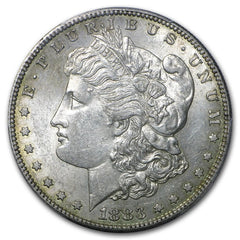 Dólar Morgan de plata al 90 % anterior a 1921 (1878-1904) Casi sin circular-3