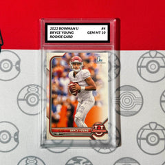 Graded 10 Bryce Young #4 RC Rookie 2022 Bowman U Football 1st Bowman Card-1