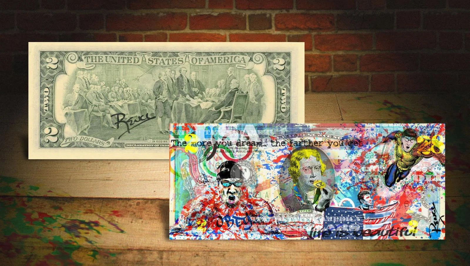 MICHAEL PHELPS SWIMMING USA 2016 RIO OLYMPICS GENUINE LEGAL TENDER U.S. $2 BILL