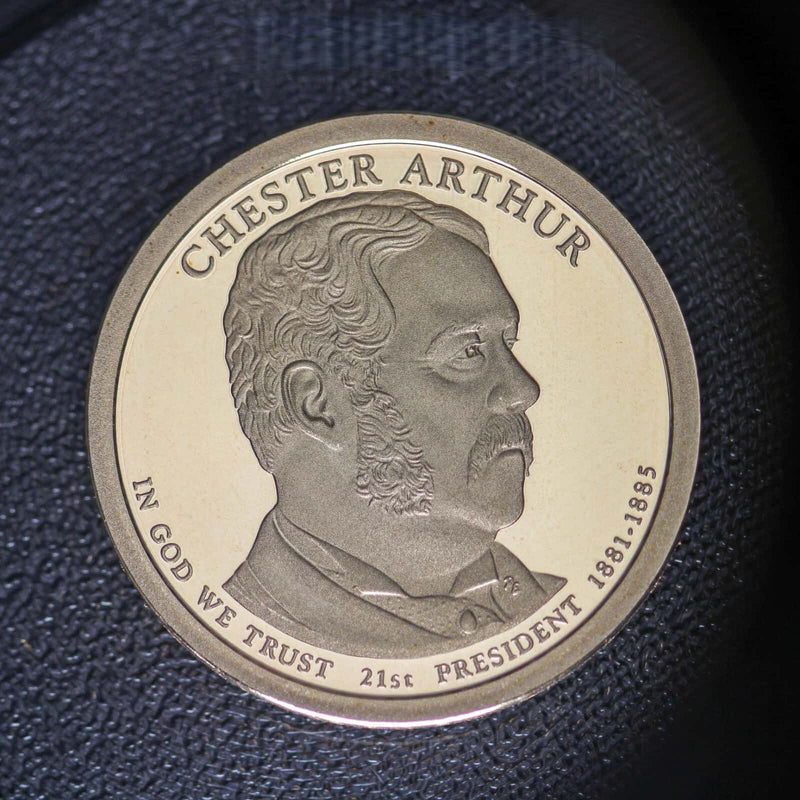 2012 S Proof Chester Arthur Presidential Dollar Coin - From a Proof Set-2