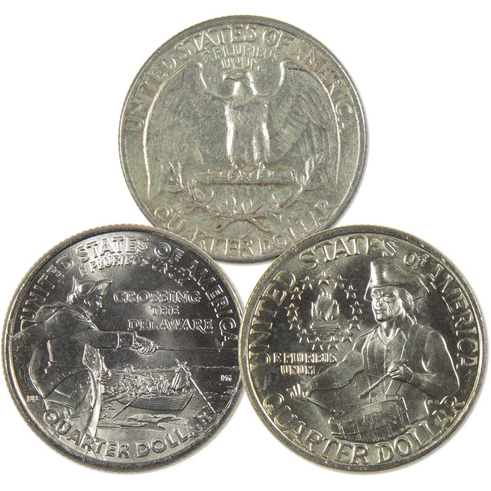 United States Washington Quarter 3-Coin Design Set Collectible-1