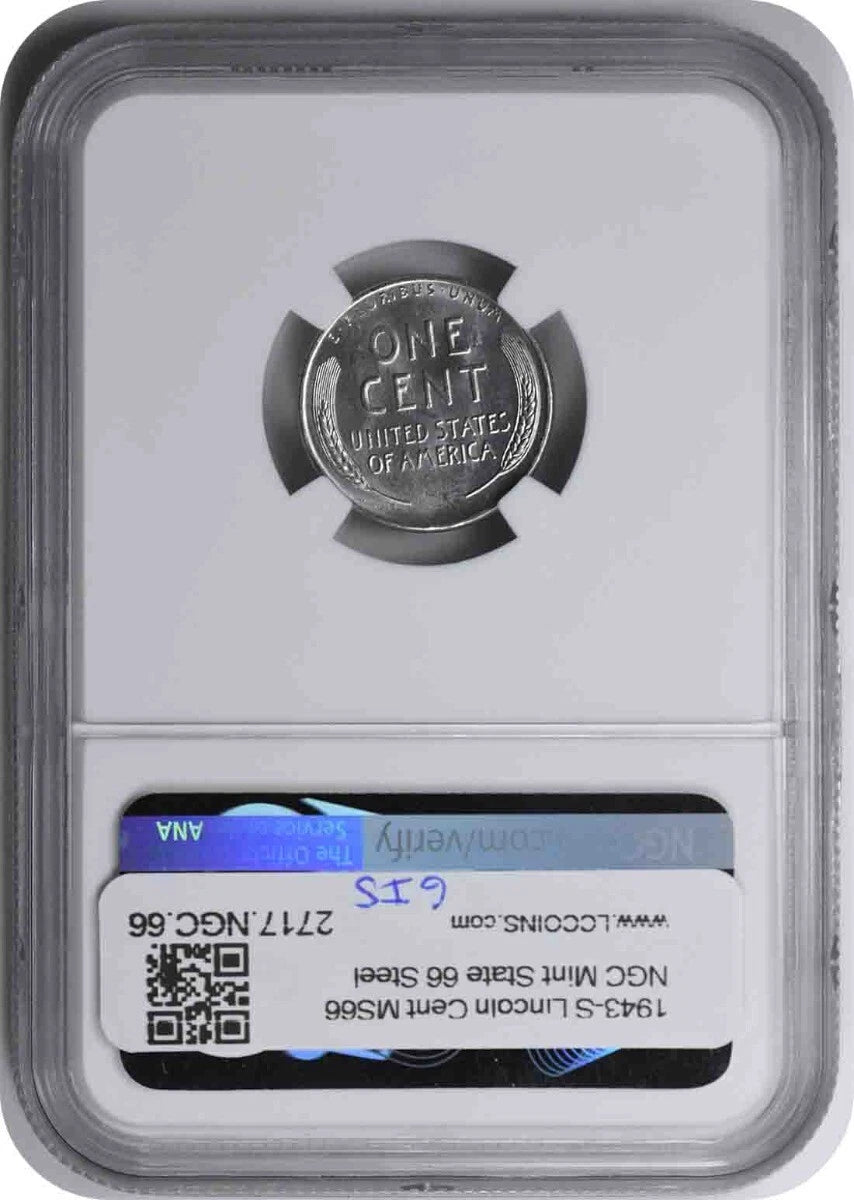 1943-S Steel Lincoln Cent MS66 NGC-2