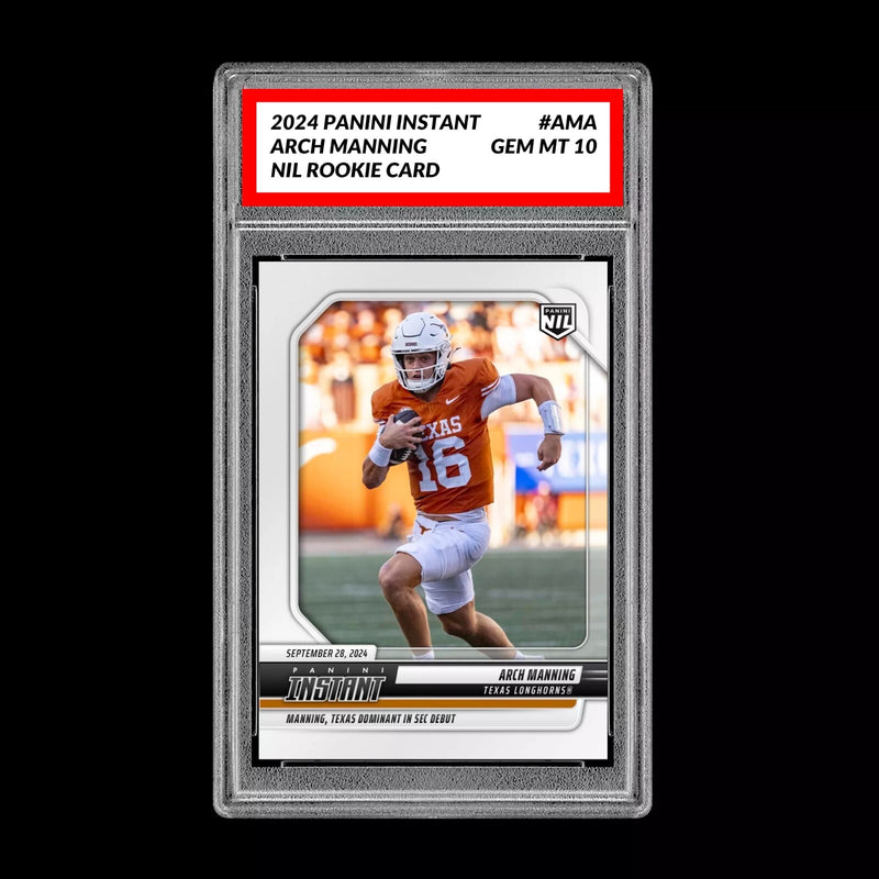 Graded 10 Arch Manning RC 2024-25 Panini Instant NIL NCAA #AMC Texas Rookie Card-1