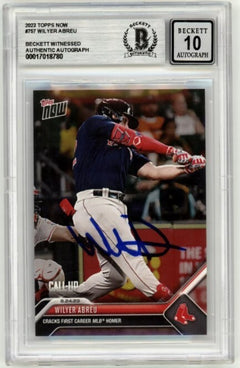 Wilyer Abreu 2023 Topps Now #757 Signed Rookie RC Beckett BAS BGS 10 Auto-1