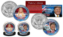 DONALD TRUMP 45th President & IVANKA First Daughter JFK Kennedy U.S. 2-Coin Set-1