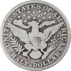 1909 Barber Half Dollar G Good 90% Silver 50c US Type Coin Collectible-2