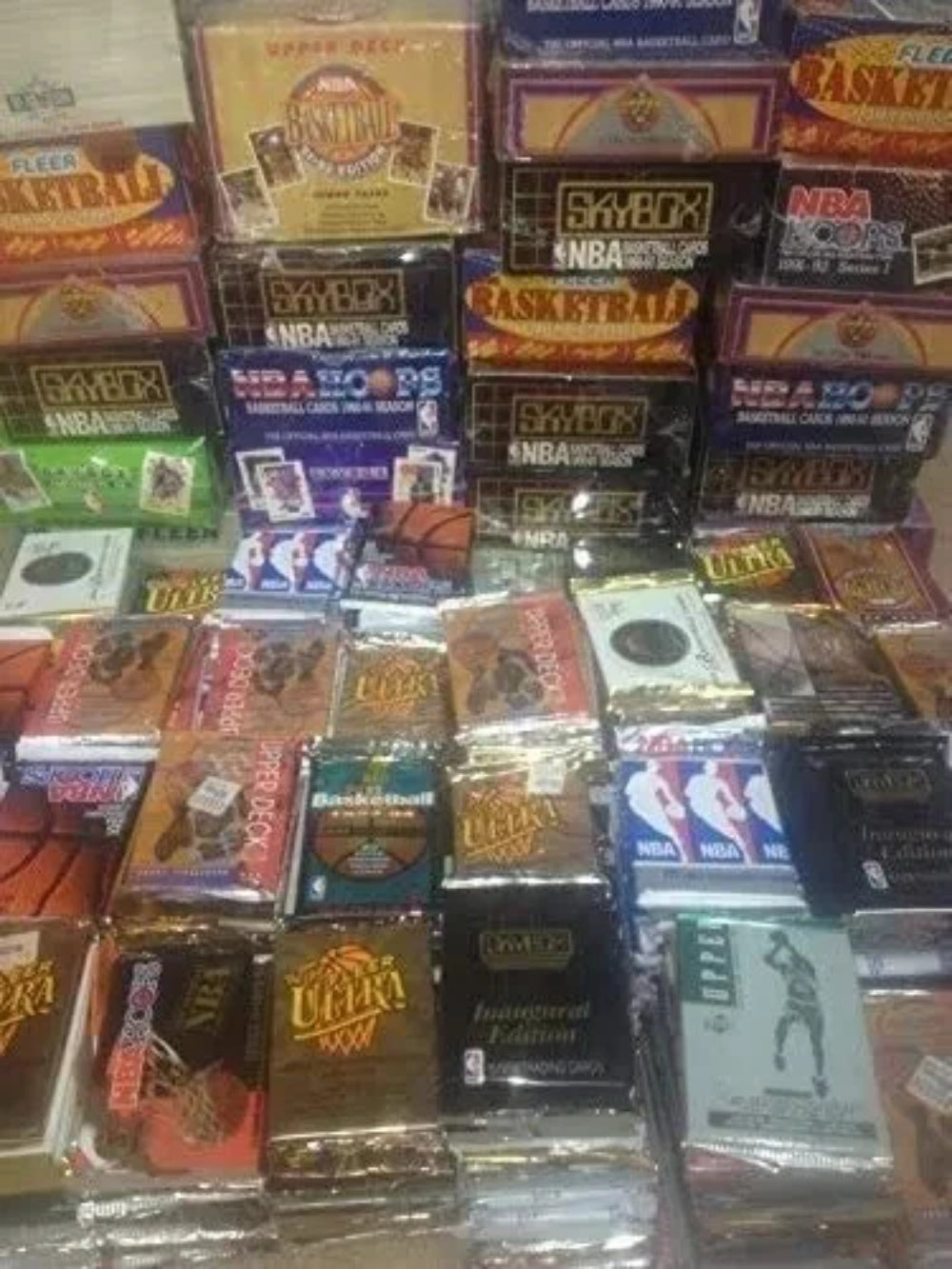 Lot of 55+ Vintage Basketball Cards In Factory Sealed Unopened NBA Packs Jordan-7