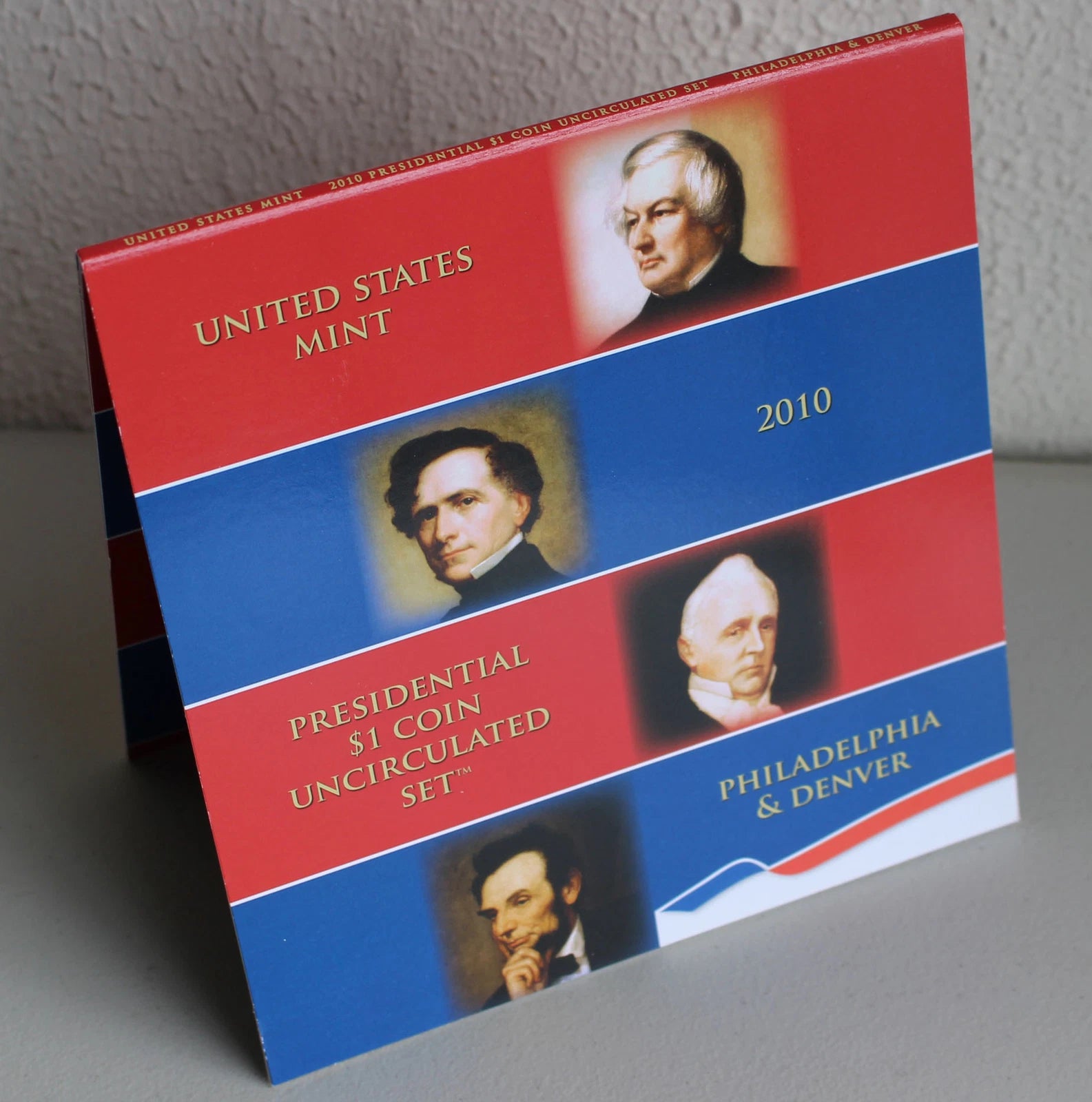 2010 Presidential $1 Coin Uncirculated Set 8 Golden P+D Dollars US Mint OPENED-7