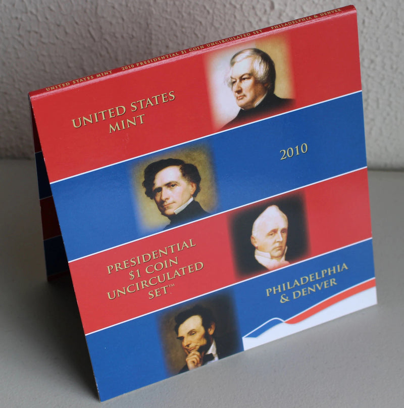 2010 Presidential $1 Coin Uncirculated Set 8 Golden P+D Dollars US Mint OPENED-7