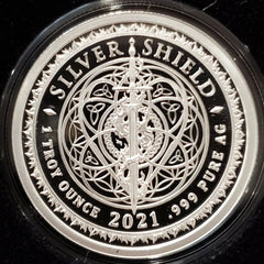 1 oz .999 Silver Shield Proof LESSER OF TWO EVILS Trump 2020 You Vote they win!-7