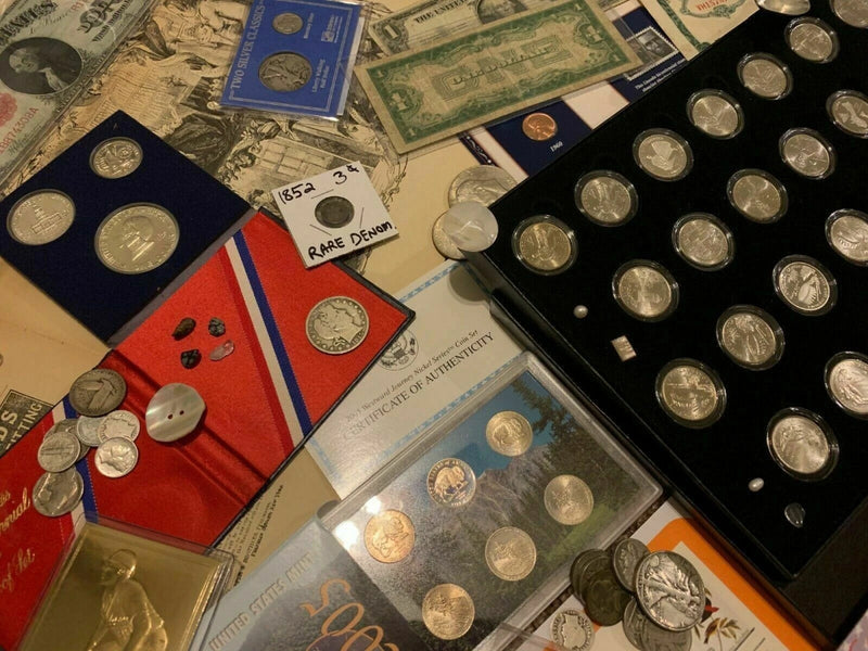 ✯ Gold and Silver Estate Lot Sale ✯ Old U.S. Coins Bullion ✯ .999 Silver Bar ✯-7