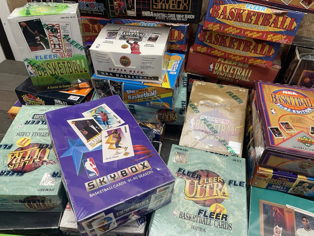 LOT OF OLD Vintage NEW UNOPENED BASKETBALL CARDS PACKS Michael Jordan Card Bonus-6