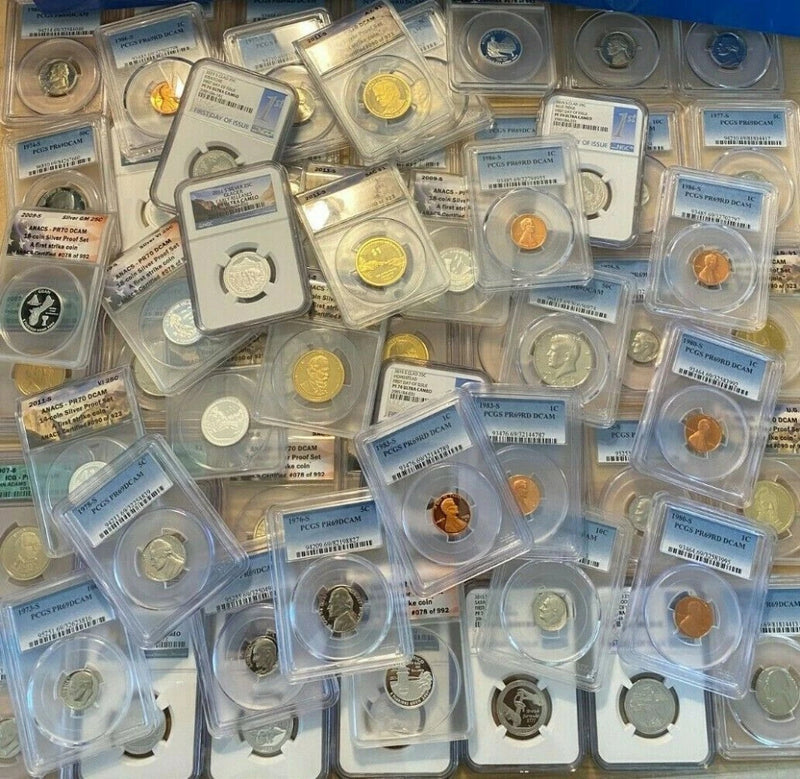 ✯ PCGS NGC GRADED US COIN ✯1 SLAB LOT✯ CLAD SILVER ✯ ESTATE 10 YEARS++✯-1