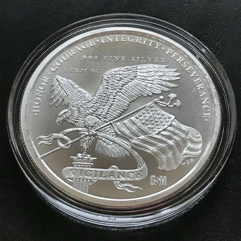 LOT OF 5 X 1oz Fine Silver Rounds Trump COLLECTION MAGA Set in Capsules-7
