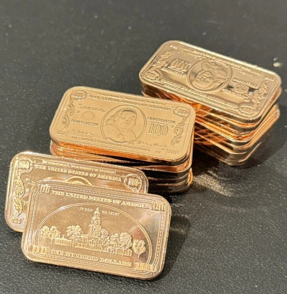 TUBE OF 20 X 1 OZ .999 FINE COPPER BARS BULLION 20 RANDOM PICK-7