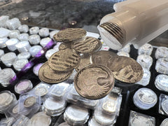 Lote de 10 x 1/10 oz de plata águila doble ronda de décima-4