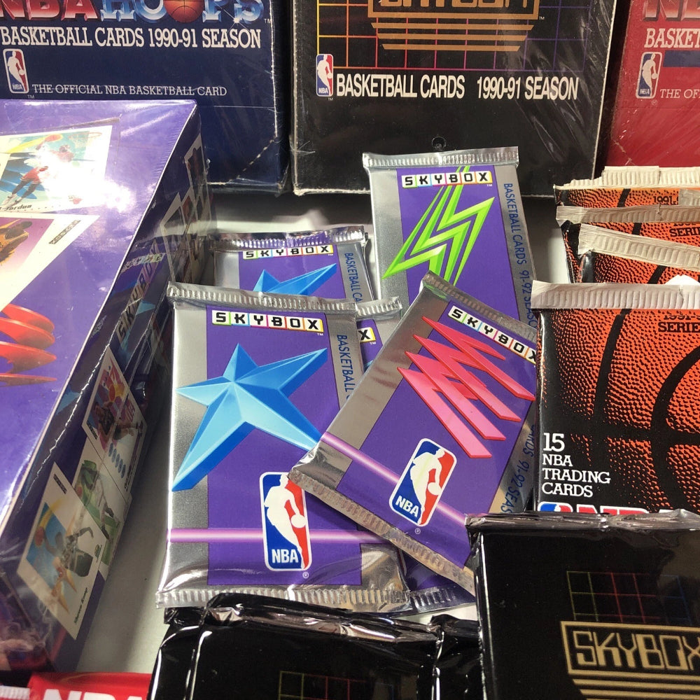Bulk Lot of 55 Unopened Old Vintage NBA Basketball Cards in Sealed Packs NEW-9