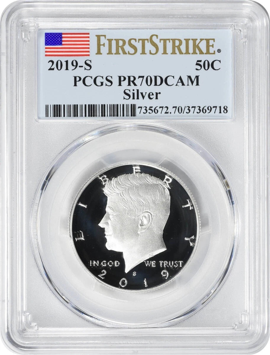 2019-S Silver Kennedy Half PR70DCAM PCGS Proof 70 DC First Strike