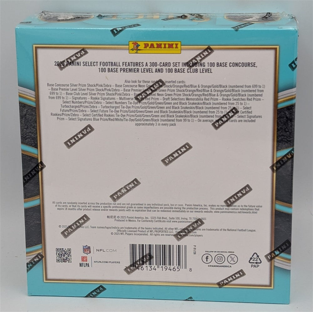 Factory Sealed Mega Box 2025 Panini Select NFL Football Cards-3