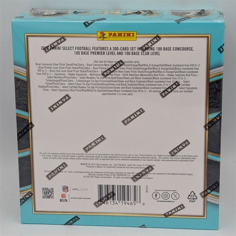 Factory Sealed Mega Box 2025 Panini Select NFL Football Cards-3