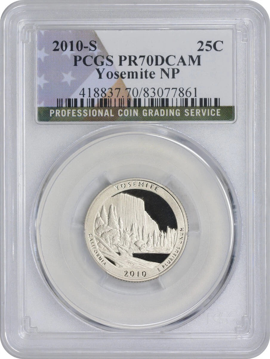 2010-S Flag Clad Yosemite National Park Quarter PR70DCAM PCGS-1