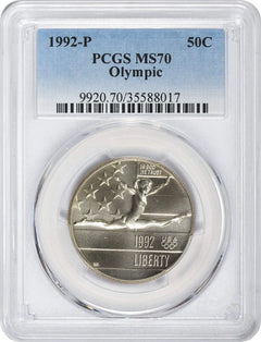 1992-P Olympic Commemorative Half Dollar MS70 PCGS-1