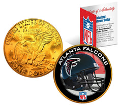 ATLANTA FALCONS NFL 24K Gold Plated IKE Dollar US Coin *OFFICIALLY LICENSED*-1