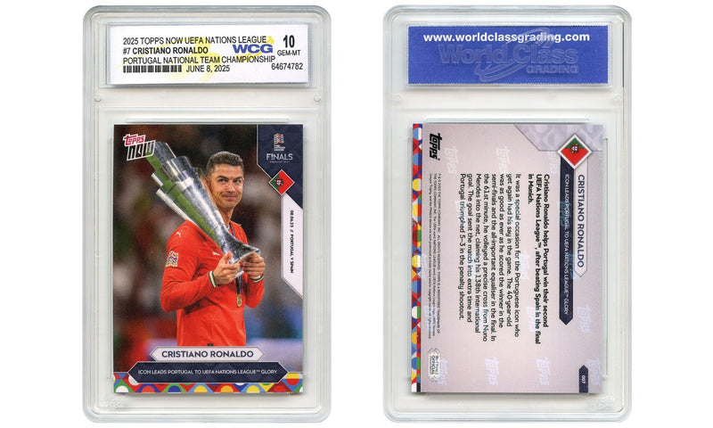 2025 Topps UEFA CRISTIANO RONALDO Portugal Team Championship Card #7 GEM-MINT 10-1