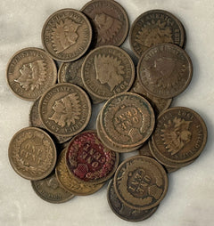 [Lot of 25 Coins] Indian Head Cent - Half Roll - Choose how many!-7