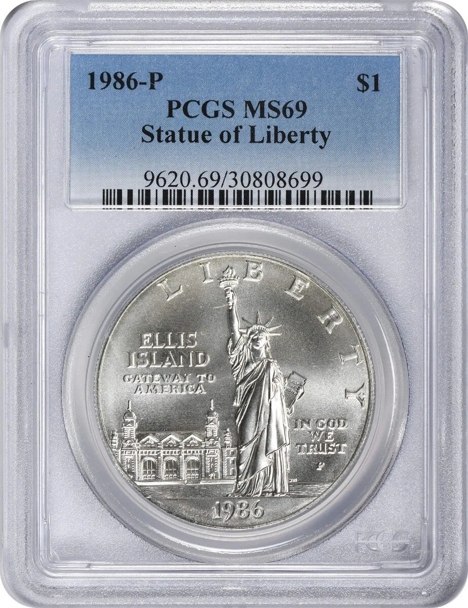 1986-P Statue of Liberty Silver Commemorative Dollar MS69 PCGS Mint State 69-1