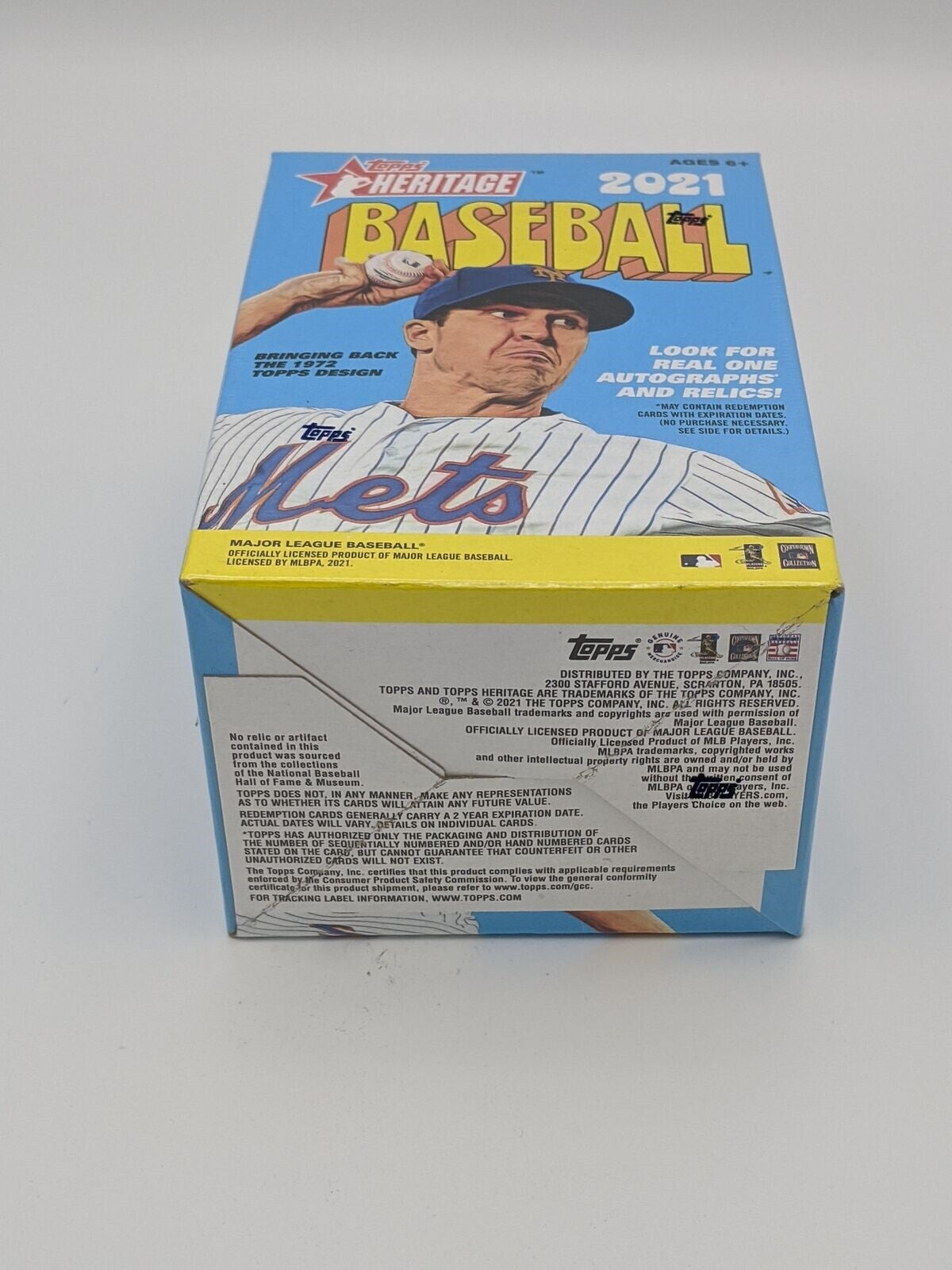 Factory Sealed 2021 Topps Heritage Baseball Cards 8 Pack Blaster Box-3